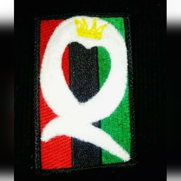 NEW Queens Rule Bomber Letterman Jacket Coat! Quilted. Adinkra, Ankh. Women, S. - Picture 8 of 11